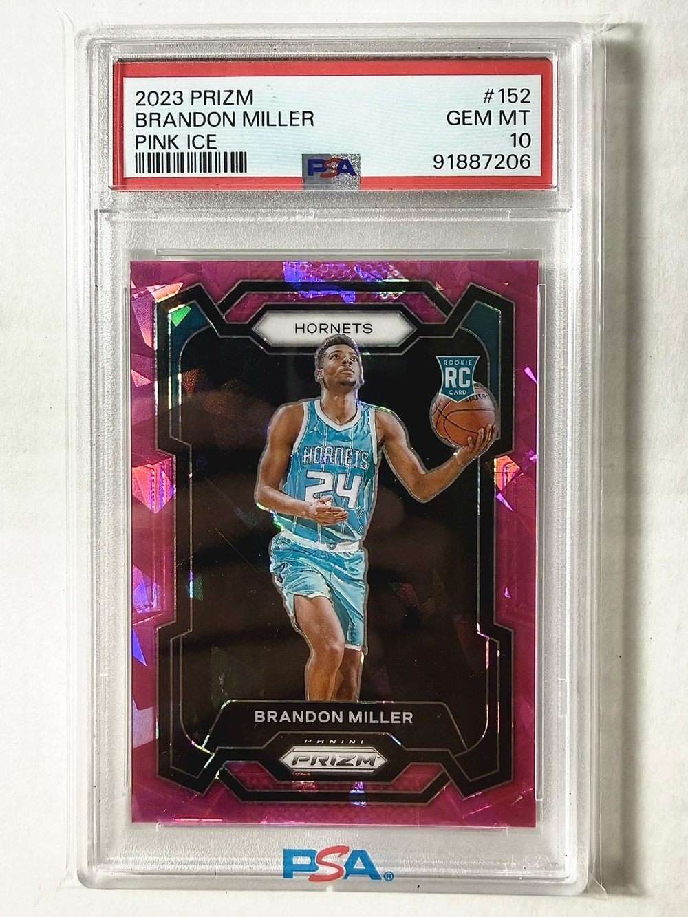 Panini Prizm 2023 Brandon Miller Pink Ice Rookie Card - Pink